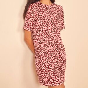 NWOT Reformation Red Floral Beth Dress (L)